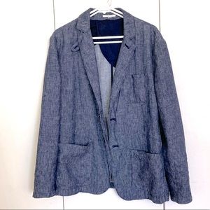 Goodfellow & Co. Blue Linen Blend  Blue Denim Blazer/M.